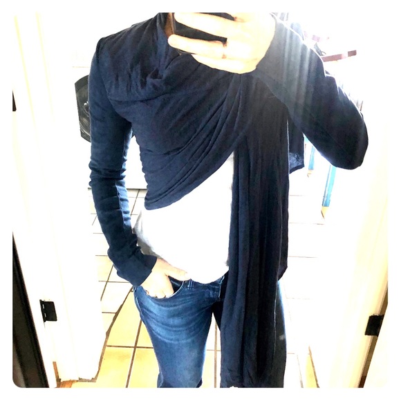 BCBG Drape Suede Wrap XXS - Picture 2 of 7